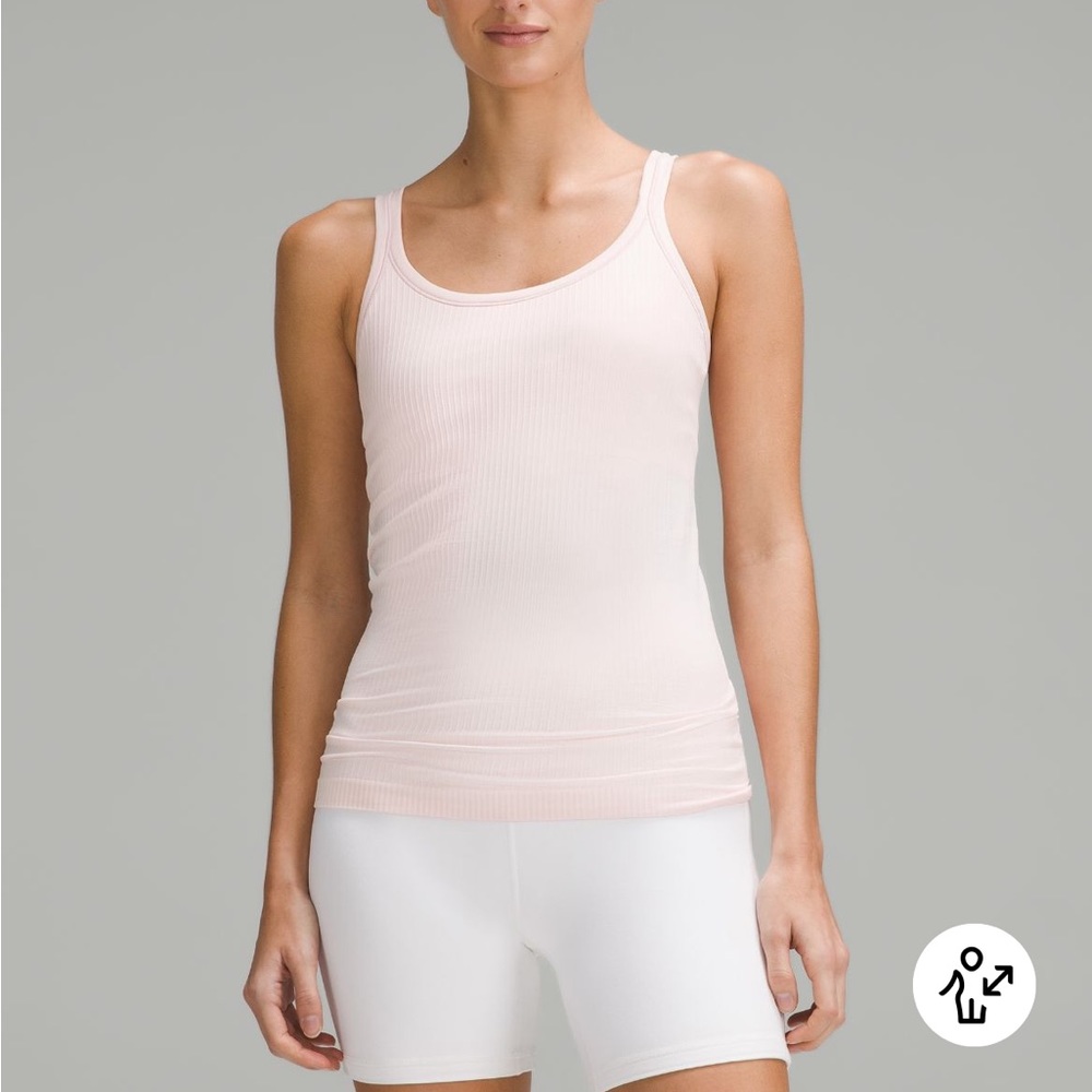 Lululemon Ebb to street tank top in strawberry milkshake